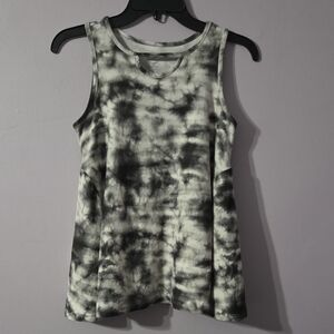 Wonder Nation Black and White Tie-Dye Tank Top Girls 10-12